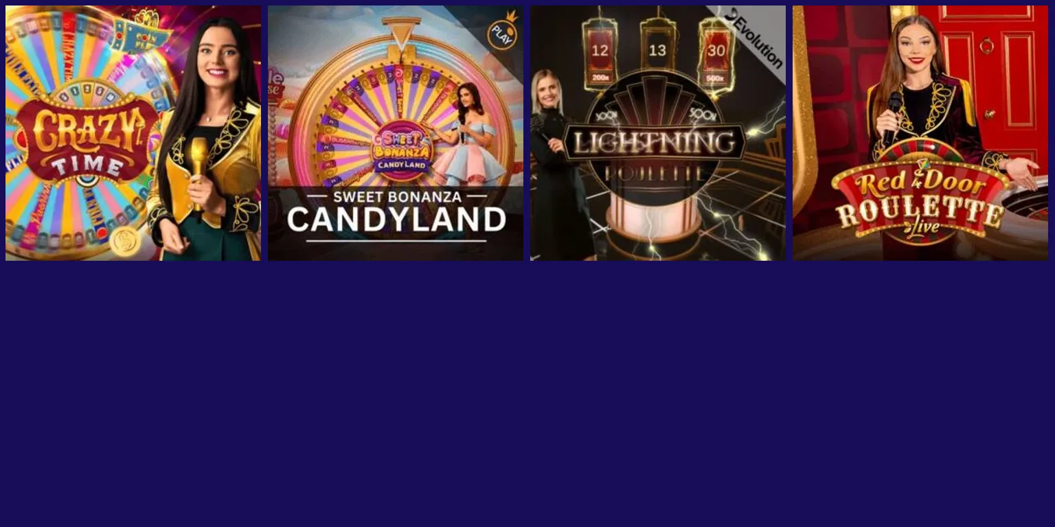 CandySpinz Casino · tables Evolution et Pragmatic Play